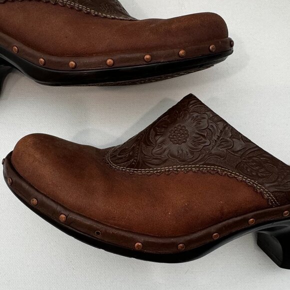 Sofft Women's Mules Studded Wedge Slip On Heels - Brown - 6M - Picture 11 of 12